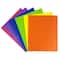 JAM Paper 9.5" x 11.5" Assorted Plastic 2 Pocket School POP Folders with Clasps, 6ct.